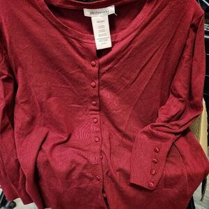 Philosophy Cardigan sweater maroon XXL